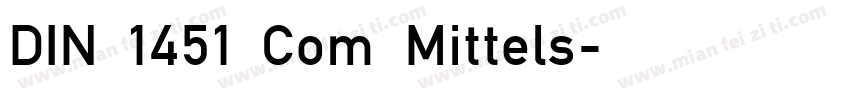 DIN 1451 Com Mittels字体转换